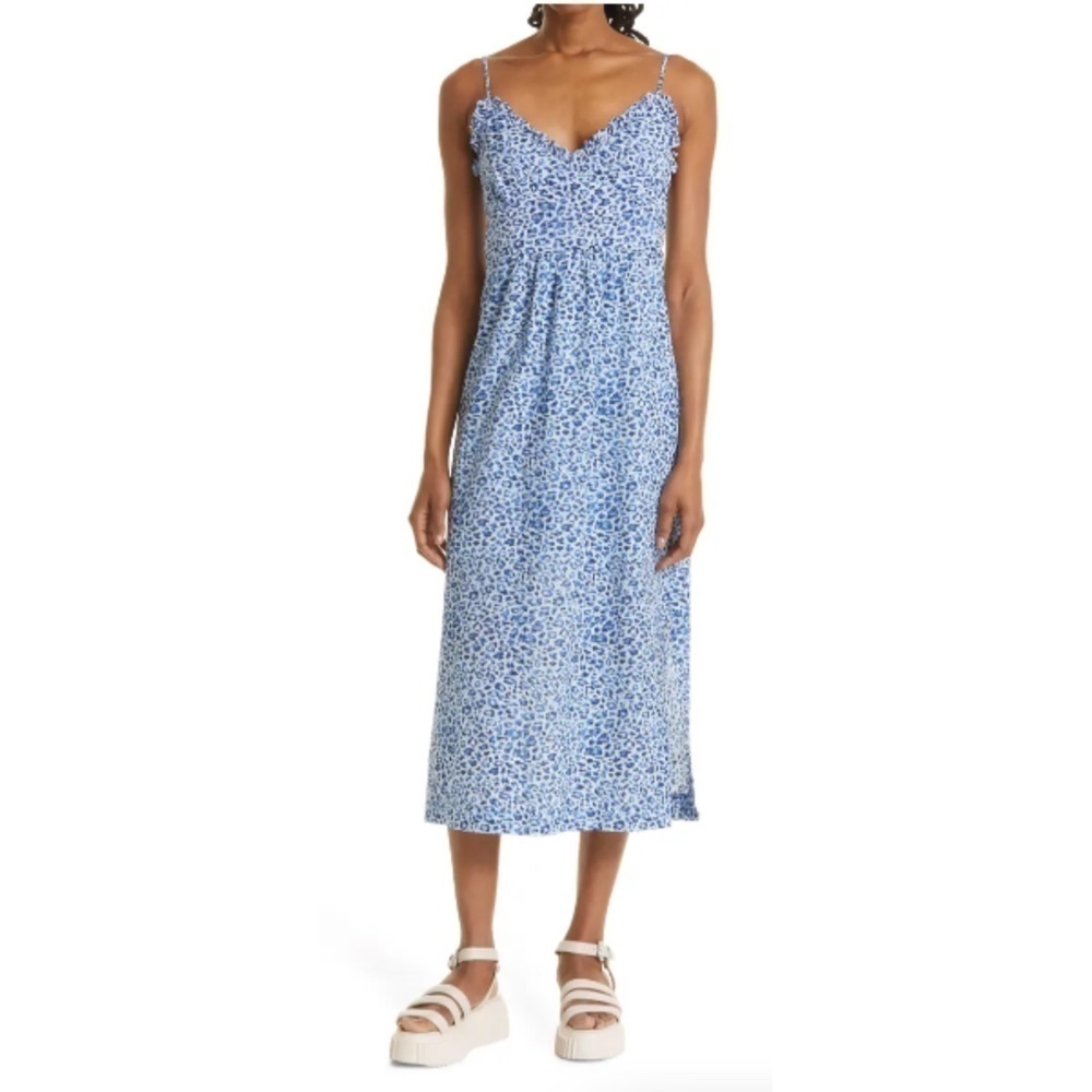 NWOT Baum Und Pferdgarten Adianna Leopard Print Organic Cotton Midi Dress - Picture 4 of 7